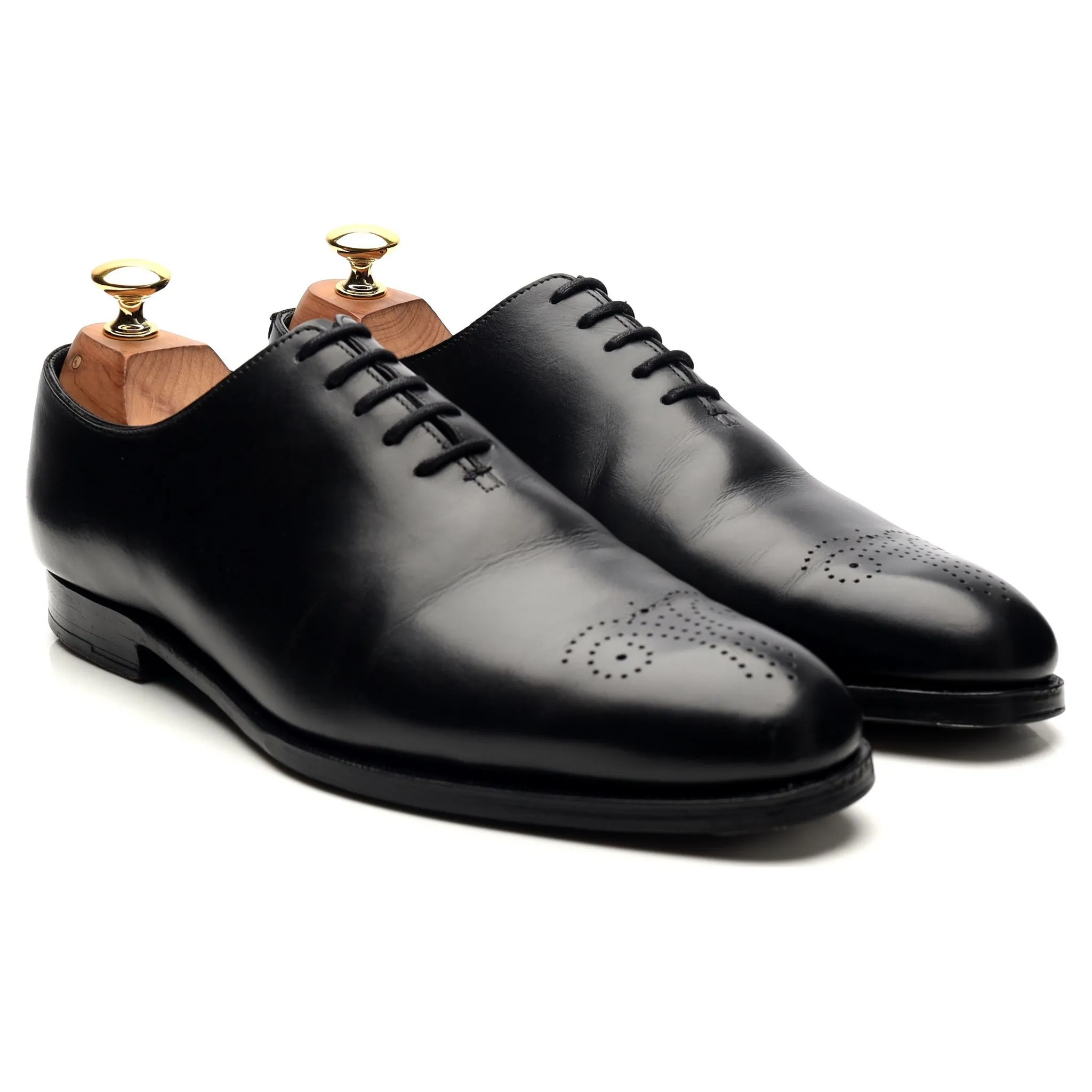 'Weymouth' Black Leather Wholecut Oxford UK 6.5 E