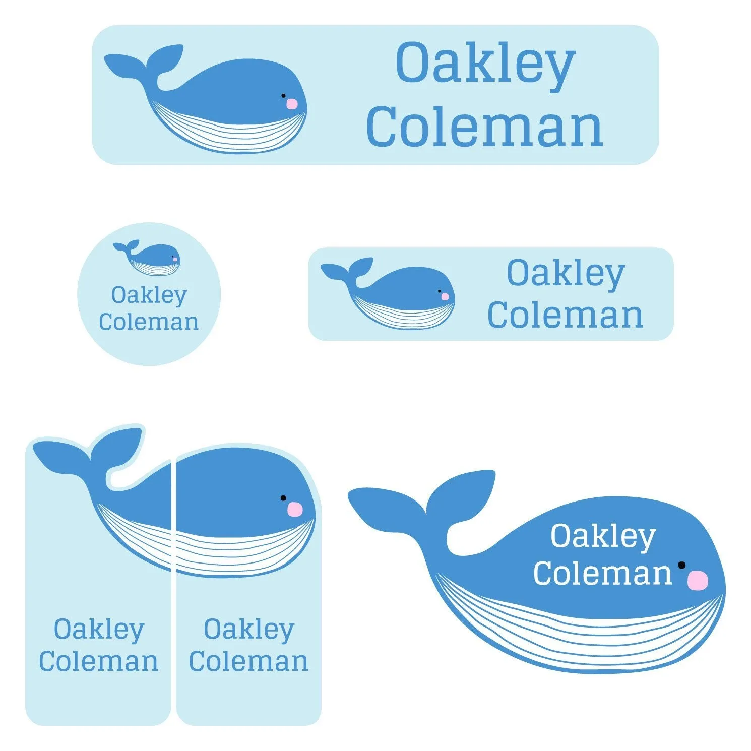 Whale Daycare Labels Pack