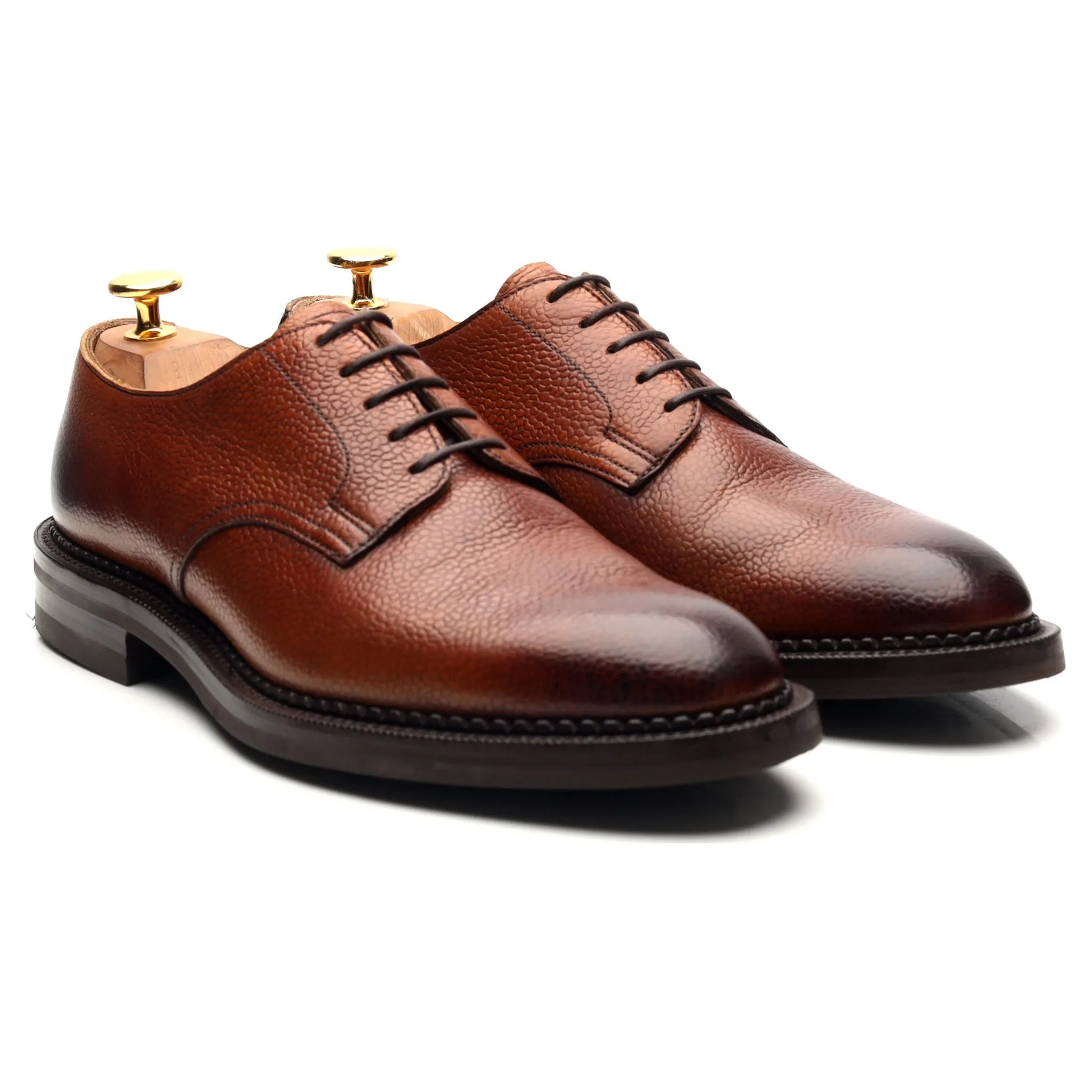 'Windermere' Rosewood Brown Leather Derby UK 6 E