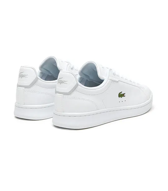 Women's Lacoste Carnaby Pro BL Tonal Leather Trainers White/White