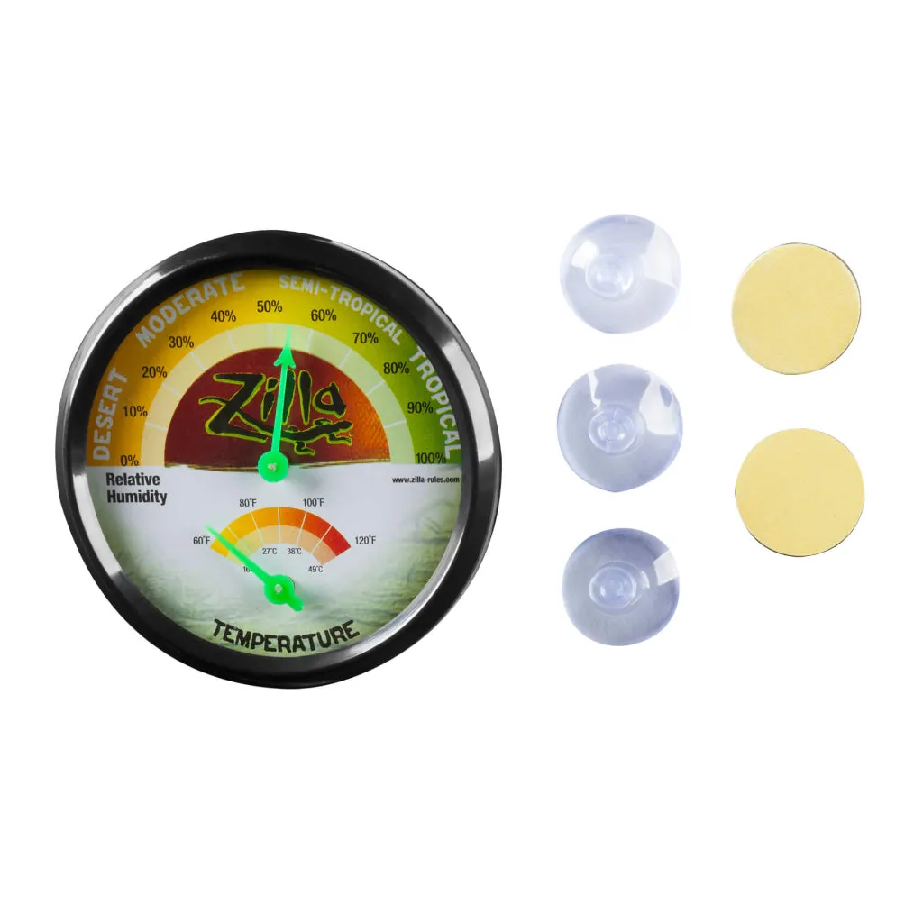 Zilla Humidity & Temperature Gauge for Reptiles